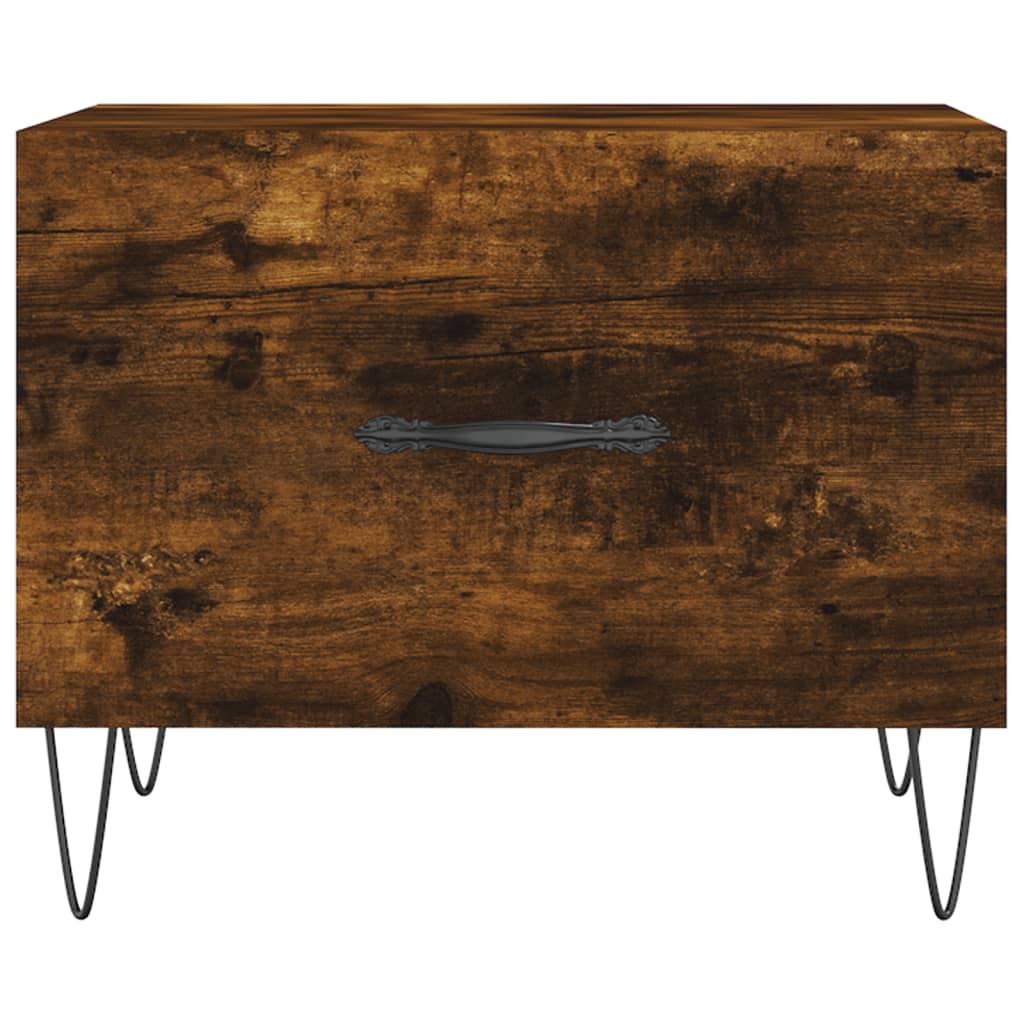 Tables basses 2 pcs chêne fumé 50x50x40 cm bois d'ingénierie - XIOS