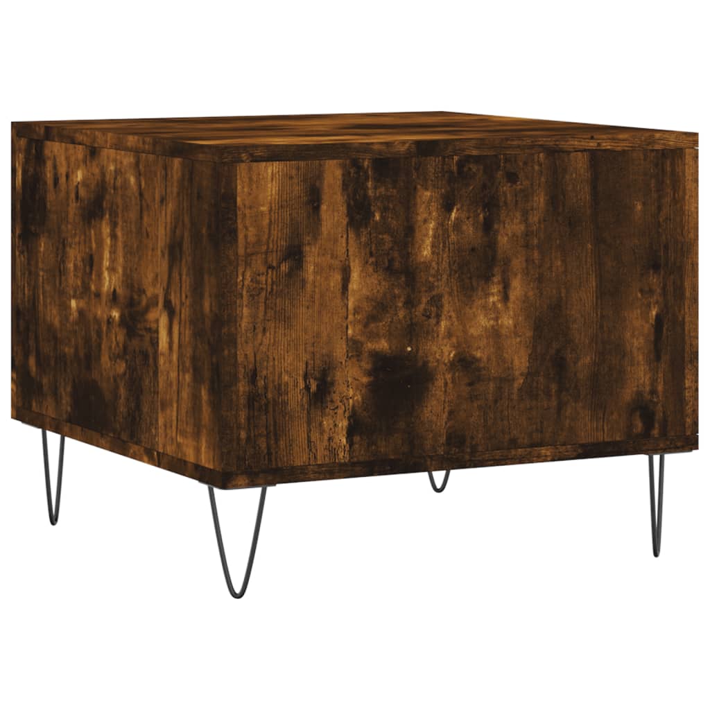 Tables basses 2 pcs chêne fumé 50x50x40 cm bois d'ingénierie - XIOS