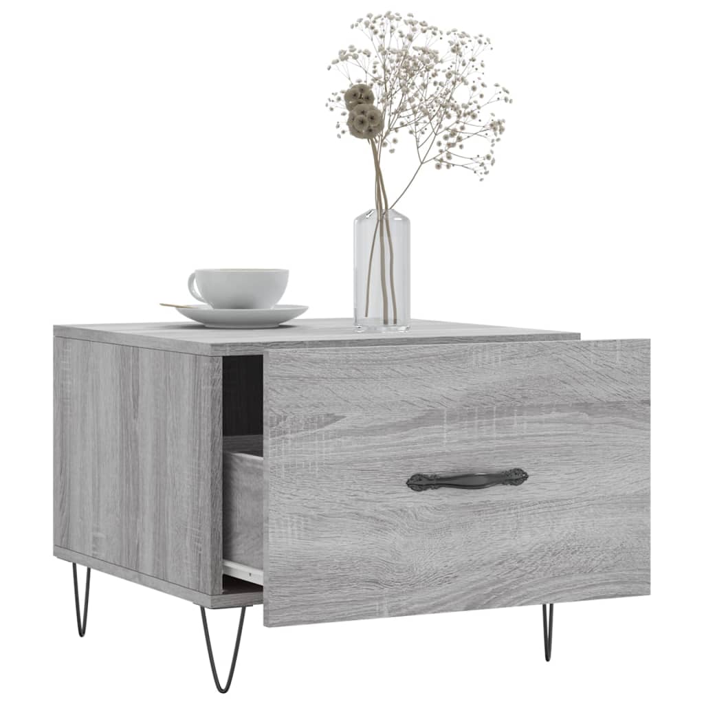 Tables basses 2 pcs sonoma gris 50x50x40 cm bois d'ingénierie - XIOS