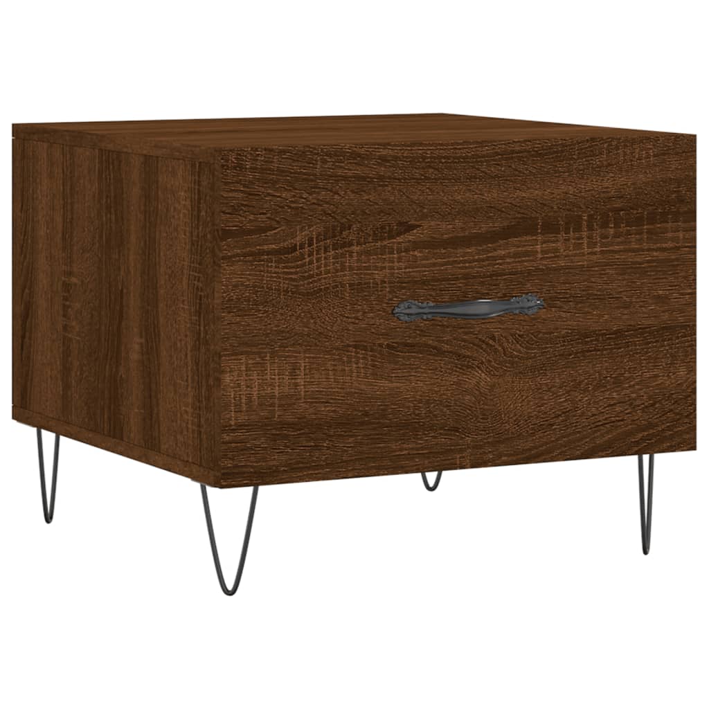Table basse Chêne marron 50x50x40 cm Bois d'ingénierie - XIOS