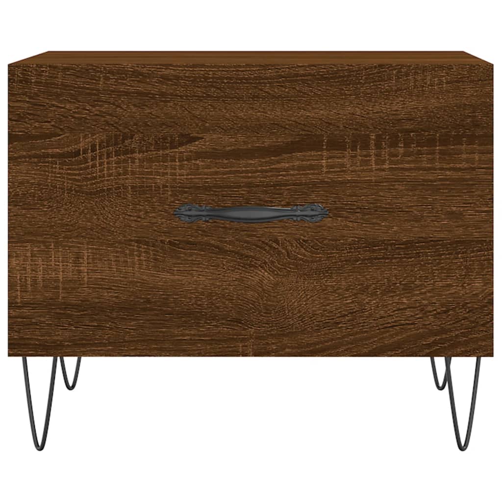 Table basse Chêne marron 50x50x40 cm Bois d'ingénierie - XIOS