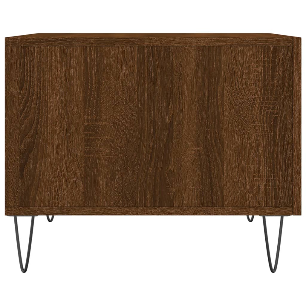 Table basse Chêne marron 50x50x40 cm Bois d'ingénierie - XIOS