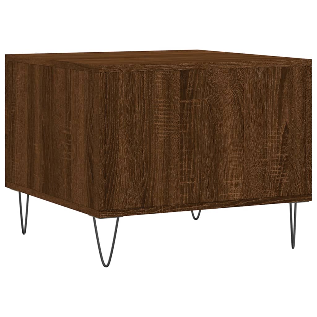 Table basse Chêne marron 50x50x40 cm Bois d'ingénierie - XIOS