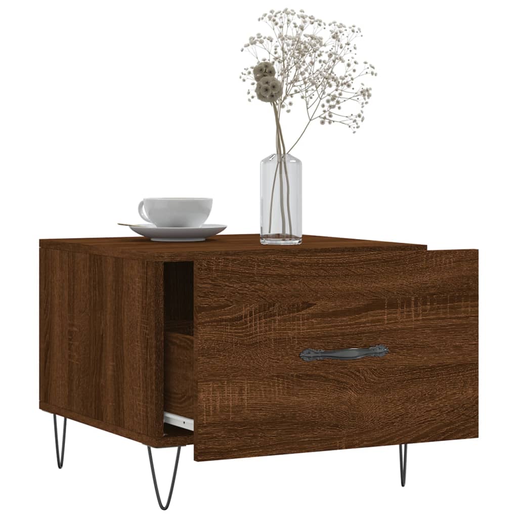 Tables basses 2 pcs chêne marron 50x50x40 cm bois d'ingénierie - XIOS