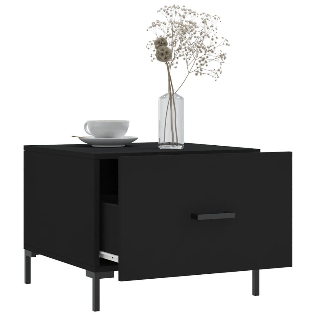 Table basse Noir 50x50x40 cm Bois d'ingénierie - XIOS