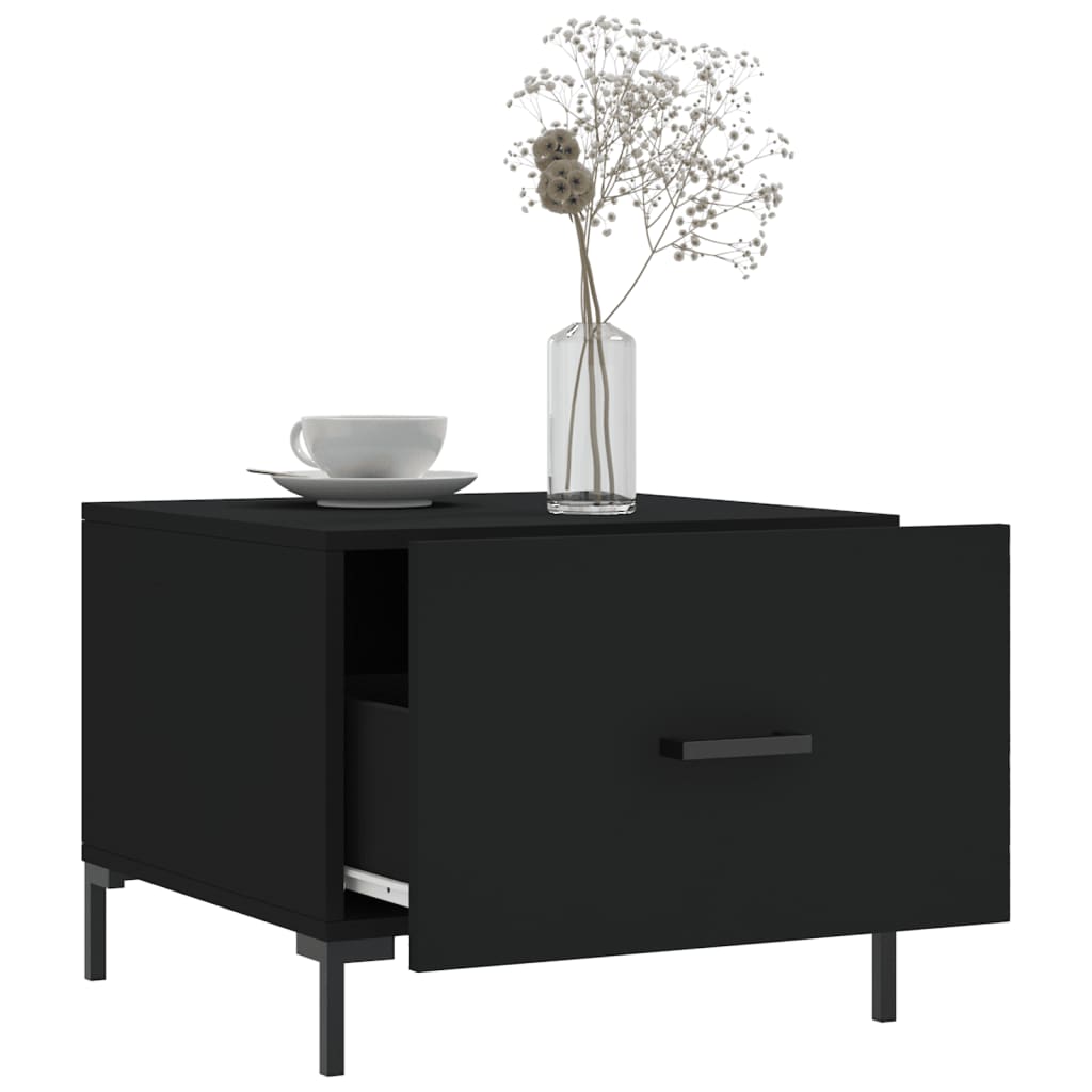 Tables basses 2 pcs noir 50x50x40 cm bois d'ingénierie - XIOS