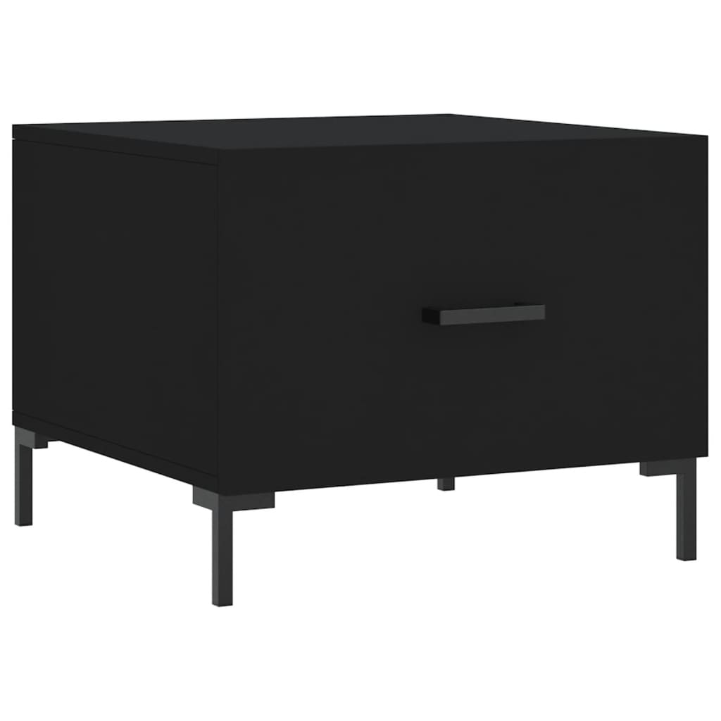 Tables basses 2 pcs noir 50x50x40 cm bois d'ingénierie - XIOS