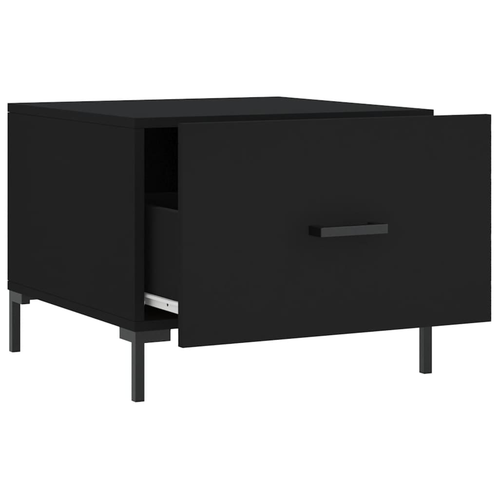 Tables basses 2 pcs noir 50x50x40 cm bois d'ingénierie - XIOS