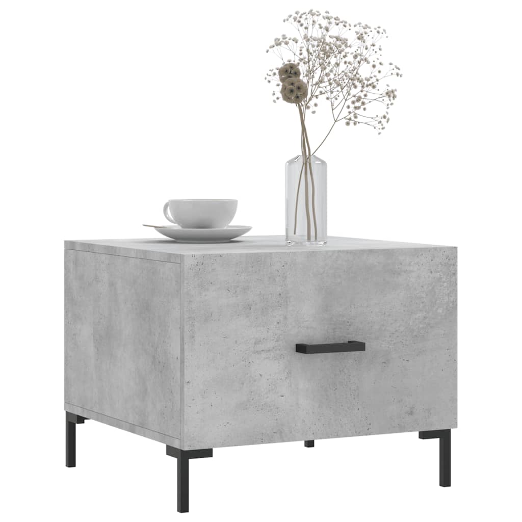 Table basse gris béton 50x50x40 cm bois d'ingénierie - XIOS