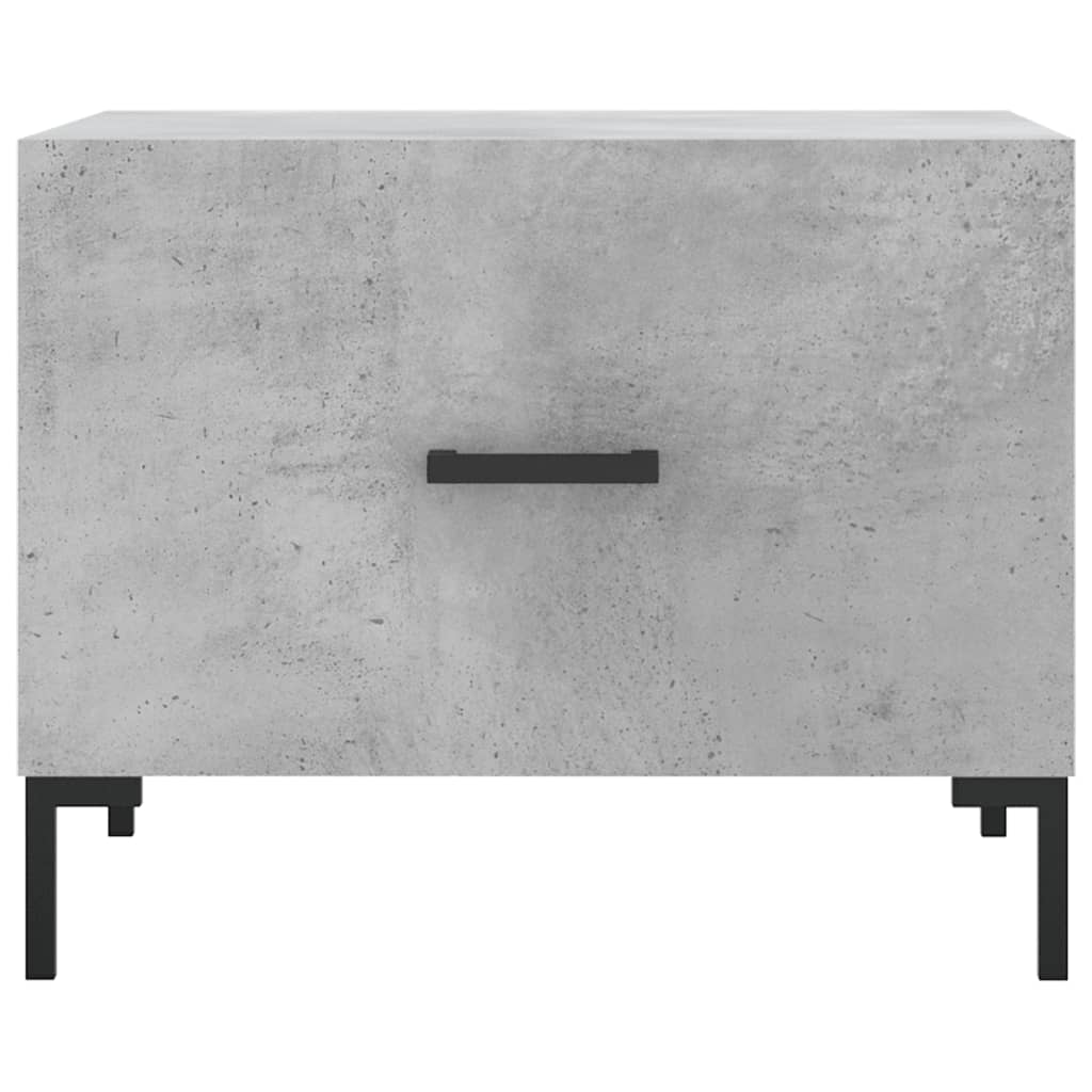 Table basse gris béton 50x50x40 cm bois d'ingénierie - XIOS