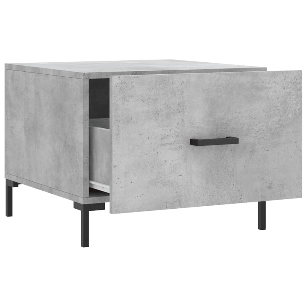 Table basse gris béton 50x50x40 cm bois d'ingénierie - XIOS