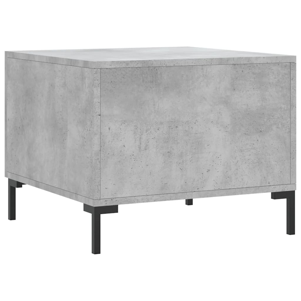 Tables basses 2 pcs gris béton 50x50x40 cm bois d'ingénierie - XIOS