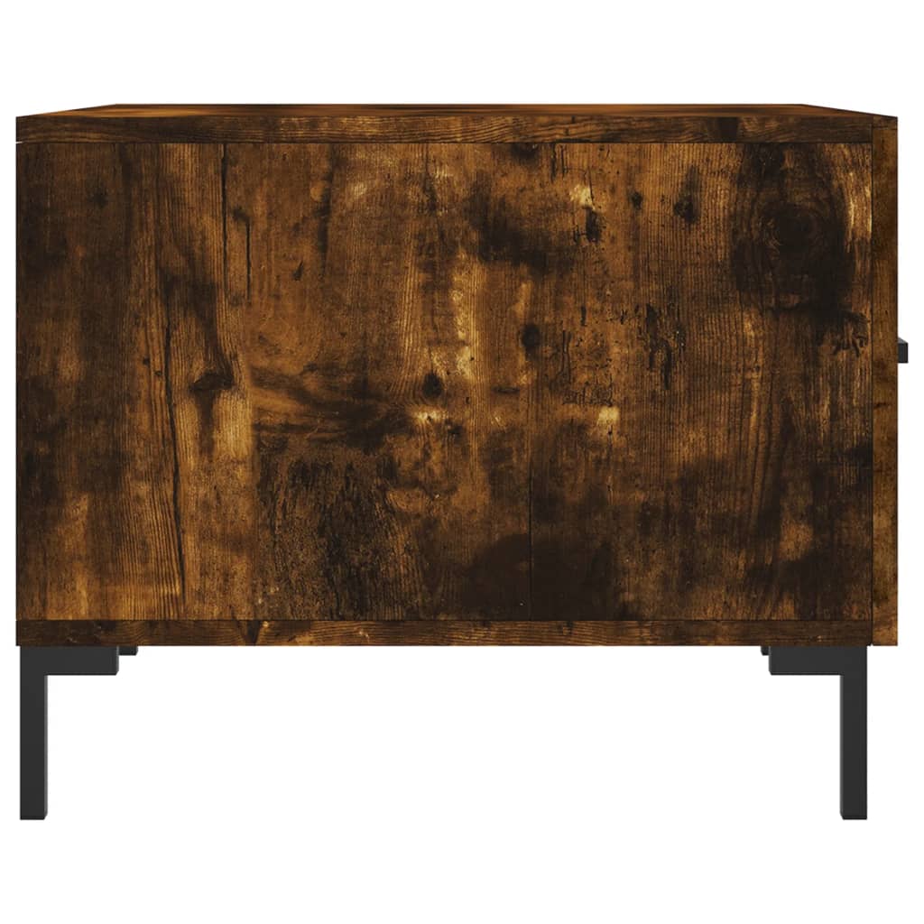 Table basse Chêne fumé 50x50x40 cm Bois d'ingénierie - XIOS