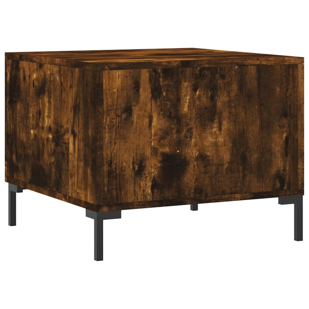 Table basse Chêne fumé 50x50x40 cm Bois d'ingénierie - XIOS