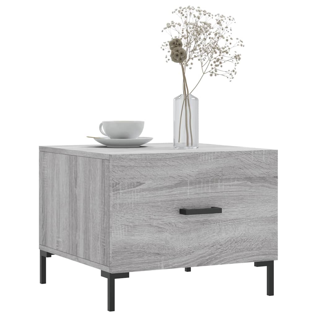 Table basse Sonoma gris 50x50x40 cm Bois d'ingénierie - XIOS