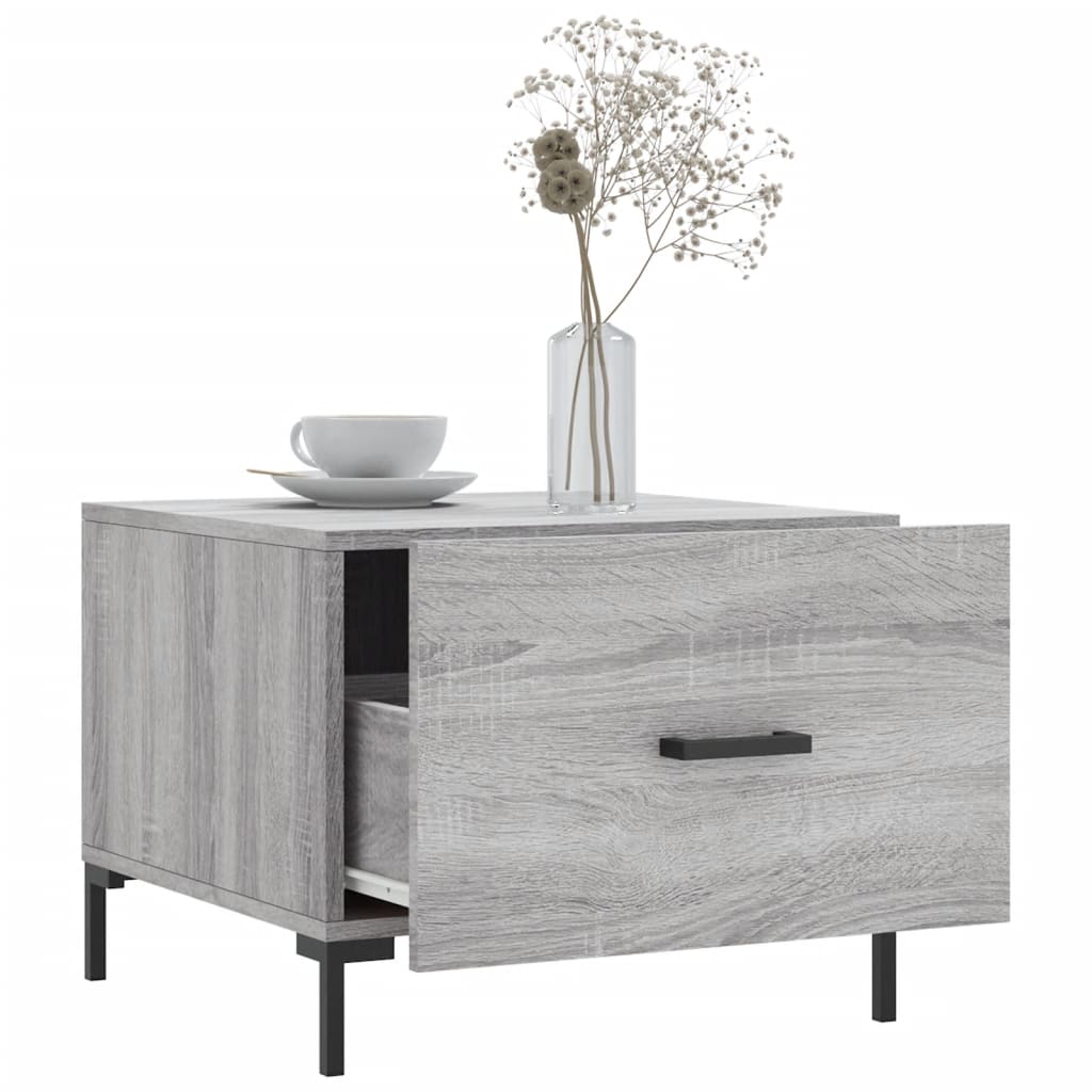 Table basse Sonoma gris 50x50x40 cm Bois d'ingénierie - XIOS