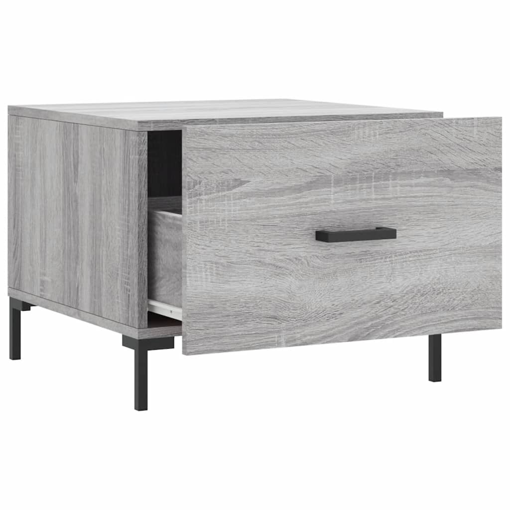 Table basse Sonoma gris 50x50x40 cm Bois d'ingénierie - XIOS