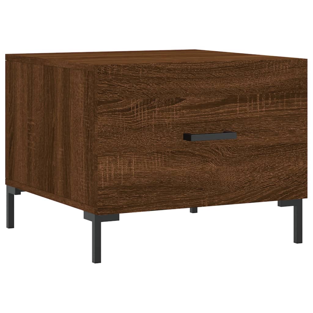 Table basse Chêne marron 50x50x40 cm Bois d'ingénierie - XIOS