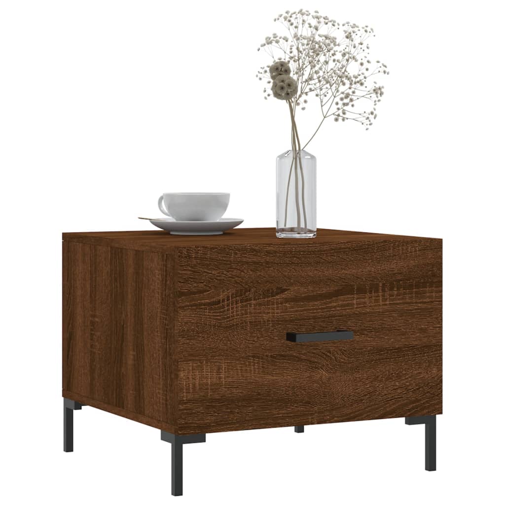 Table basse Chêne marron 50x50x40 cm Bois d'ingénierie - XIOS