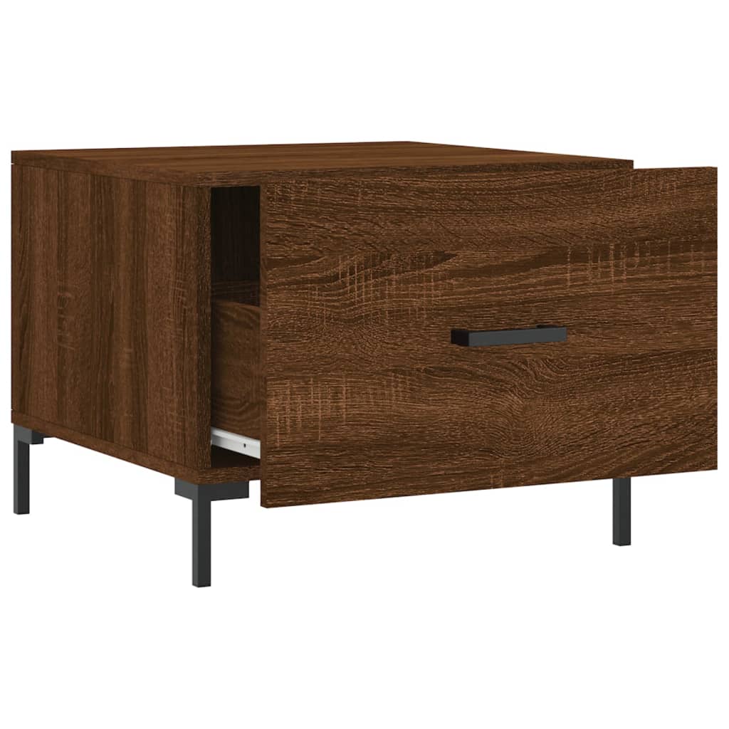 Table basse Chêne marron 50x50x40 cm Bois d'ingénierie - XIOS