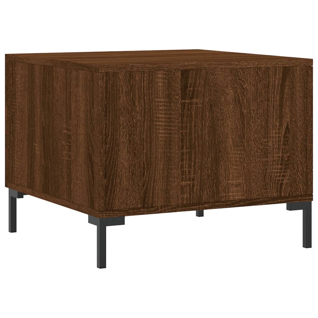 Table basse Chêne marron 50x50x40 cm Bois d'ingénierie - XIOS
