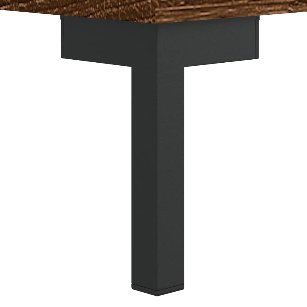 Table basse Chêne marron 50x50x40 cm Bois d'ingénierie - XIOS