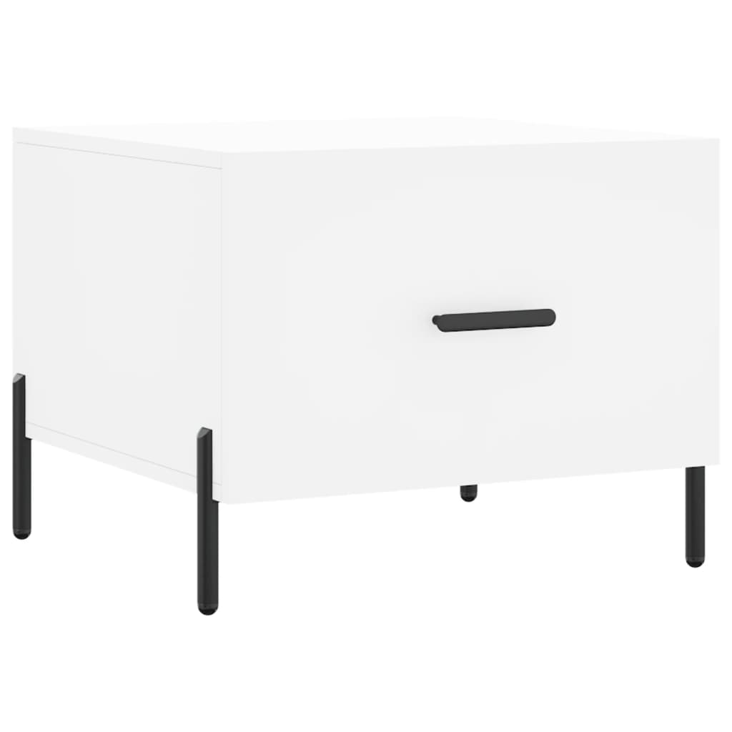 Table basse blanc 50x50x40 cm bois d'ingénierie - XIOS
