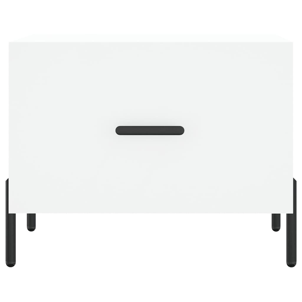 Table basse blanc 50x50x40 cm bois d'ingénierie - XIOS