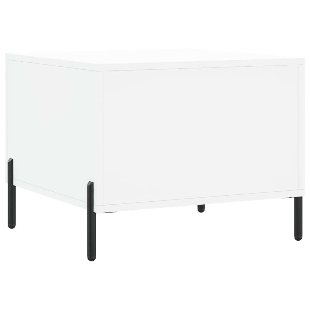 Table basse blanc 50x50x40 cm bois d'ingénierie - XIOS