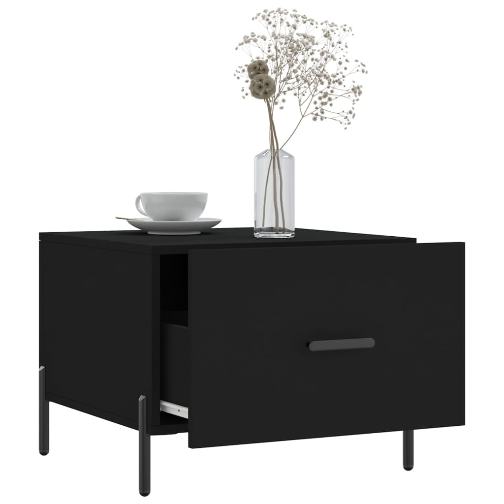 Table basse Noir 50x50x40 cm Bois d'ingénierie - XIOS