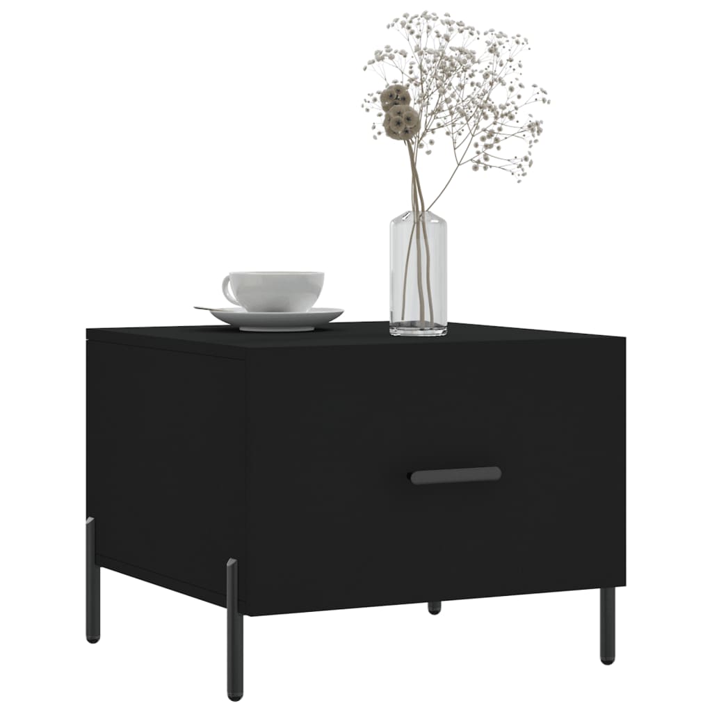 Tables basses 2 pcs noir 50x50x40 cm bois d'ingénierie - XIOS