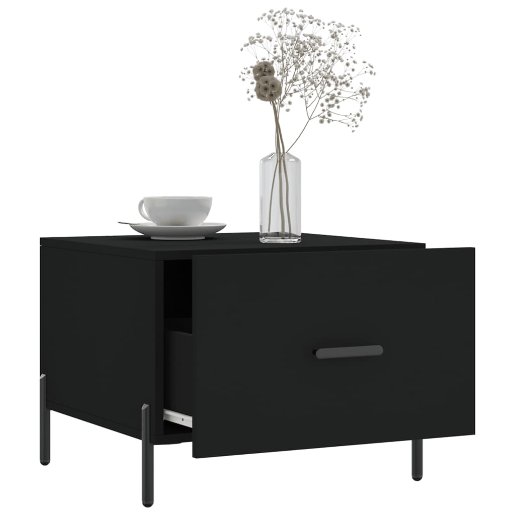 Tables basses 2 pcs noir 50x50x40 cm bois d'ingénierie - XIOS