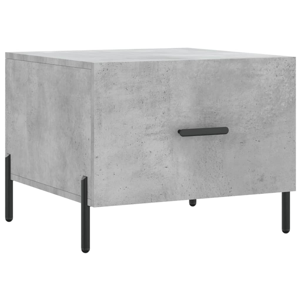 Table basse gris béton 50x50x40 cm bois d'ingénierie - XIOS