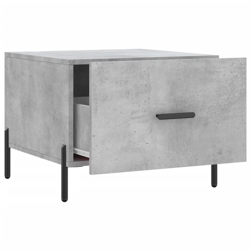Table basse gris béton 50x50x40 cm bois d'ingénierie - XIOS