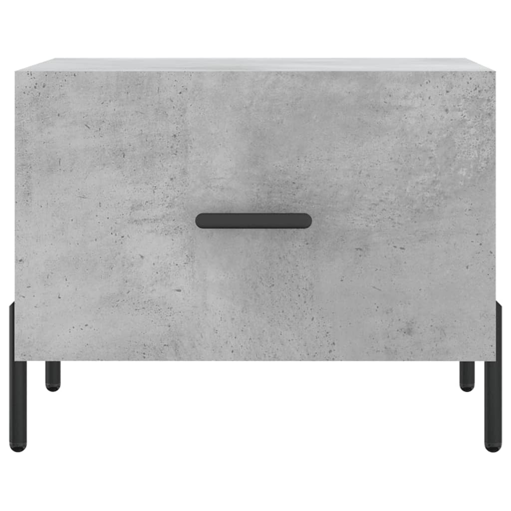 Tables basses 2 pcs gris béton 50x50x40 cm bois d'ingénierie - XIOS