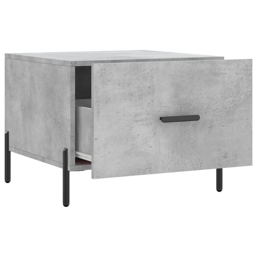 Tables basses 2 pcs gris béton 50x50x40 cm bois d'ingénierie - XIOS