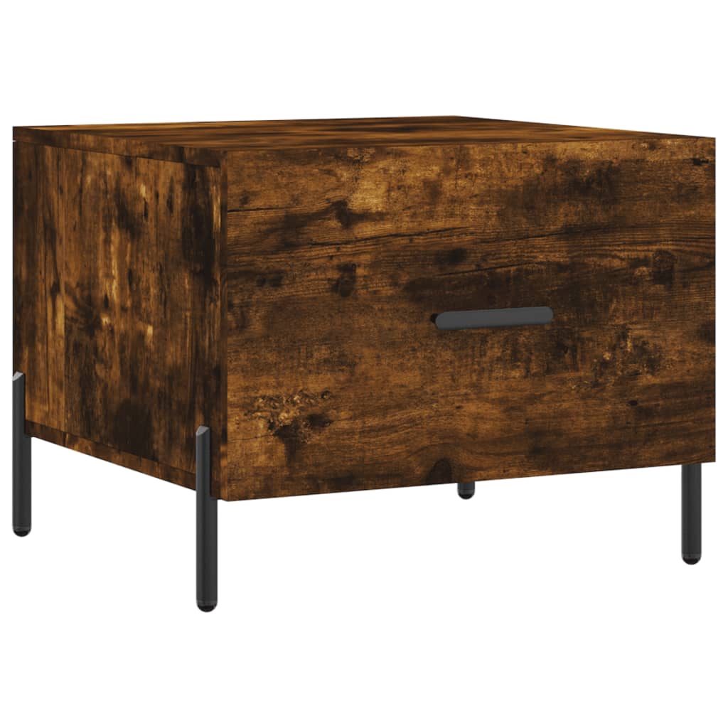 Table basse Chêne fumé 50x50x40 cm Bois d'ingénierie - XIOS
