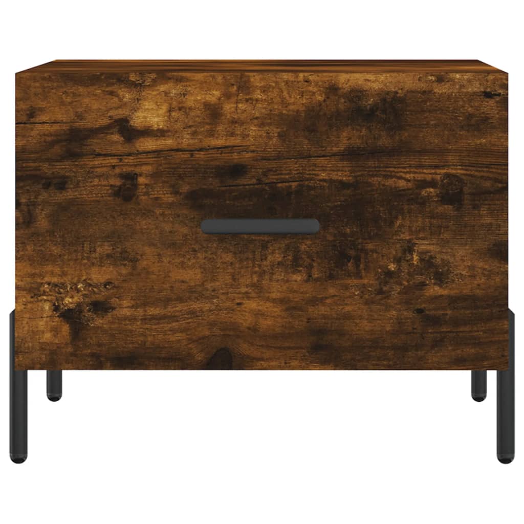 Table basse Chêne fumé 50x50x40 cm Bois d'ingénierie - XIOS