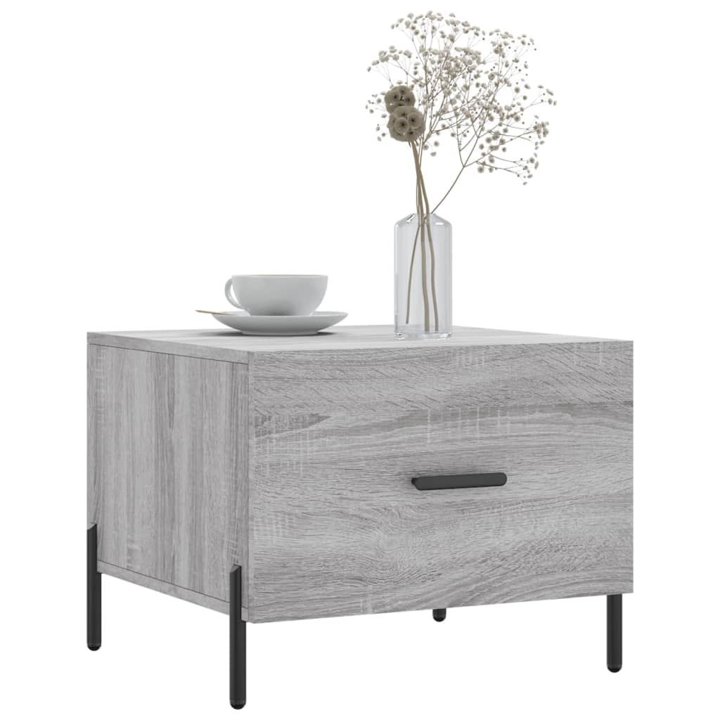 Table basse Sonoma gris 50x50x40 cm Bois d'ingénierie - XIOS
