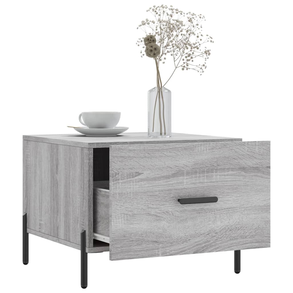 Table basse Sonoma gris 50x50x40 cm Bois d'ingénierie - XIOS