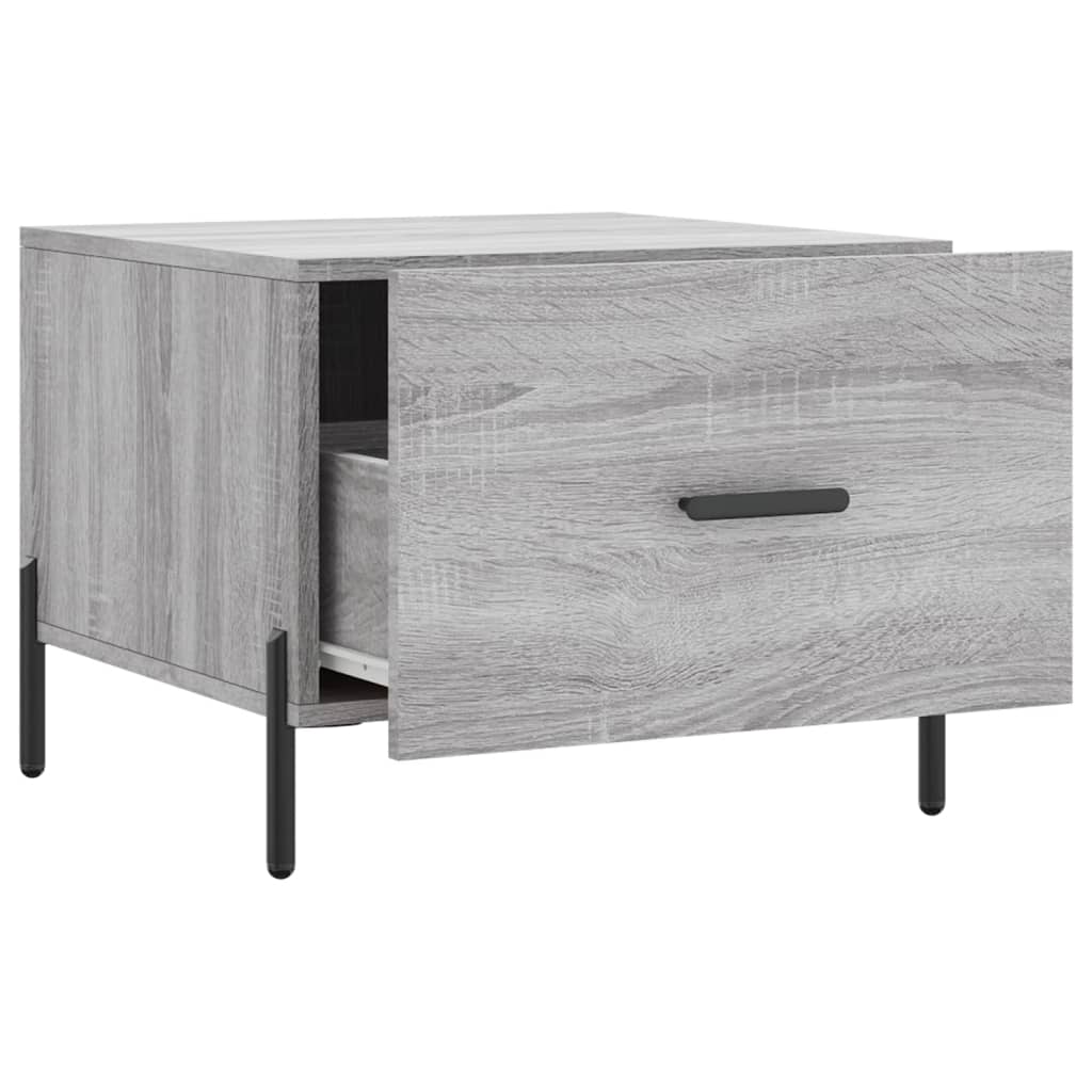 Table basse Sonoma gris 50x50x40 cm Bois d'ingénierie - XIOS