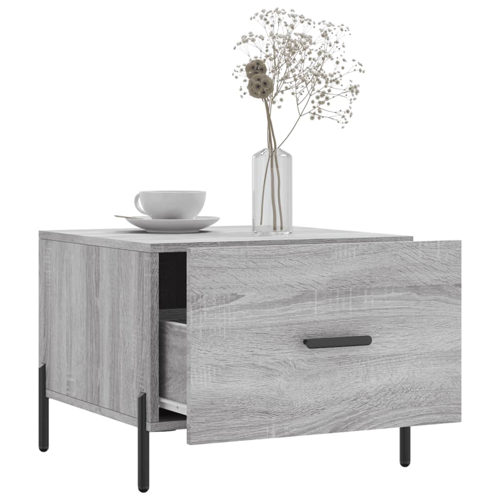 Tables basses 2 pcs sonoma gris 50x50x40 cm bois d'ingénierie - XIOS