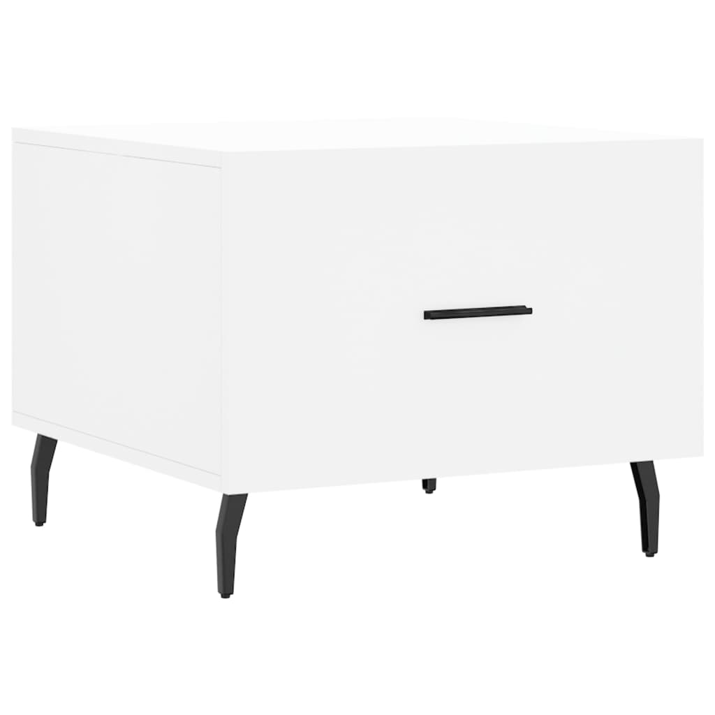 Table basse blanc 50x50x40 cm bois d'ingénierie - XIOS