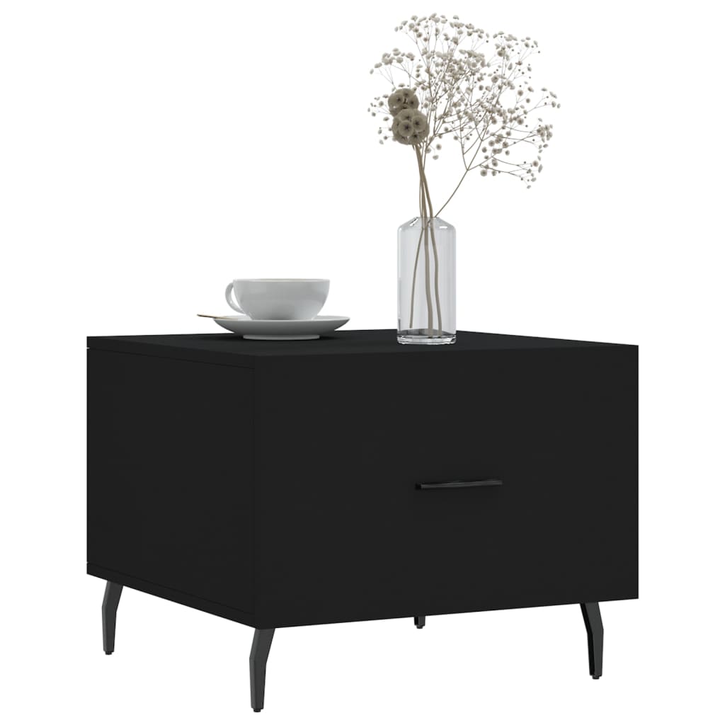 Tables basses 2 pcs noir 50x50x40 cm bois d'ingénierie - XIOS