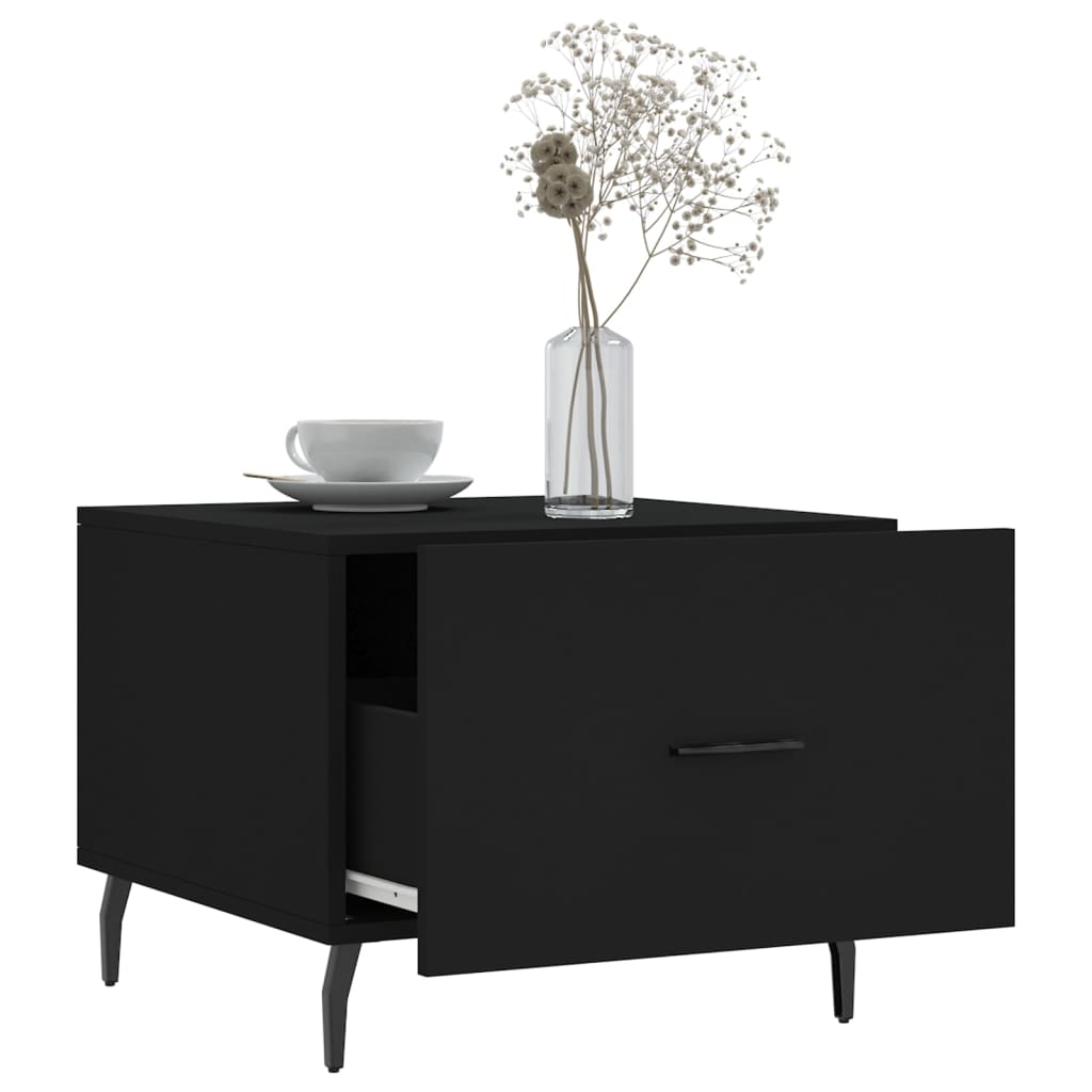 Tables basses 2 pcs noir 50x50x40 cm bois d'ingénierie - XIOS