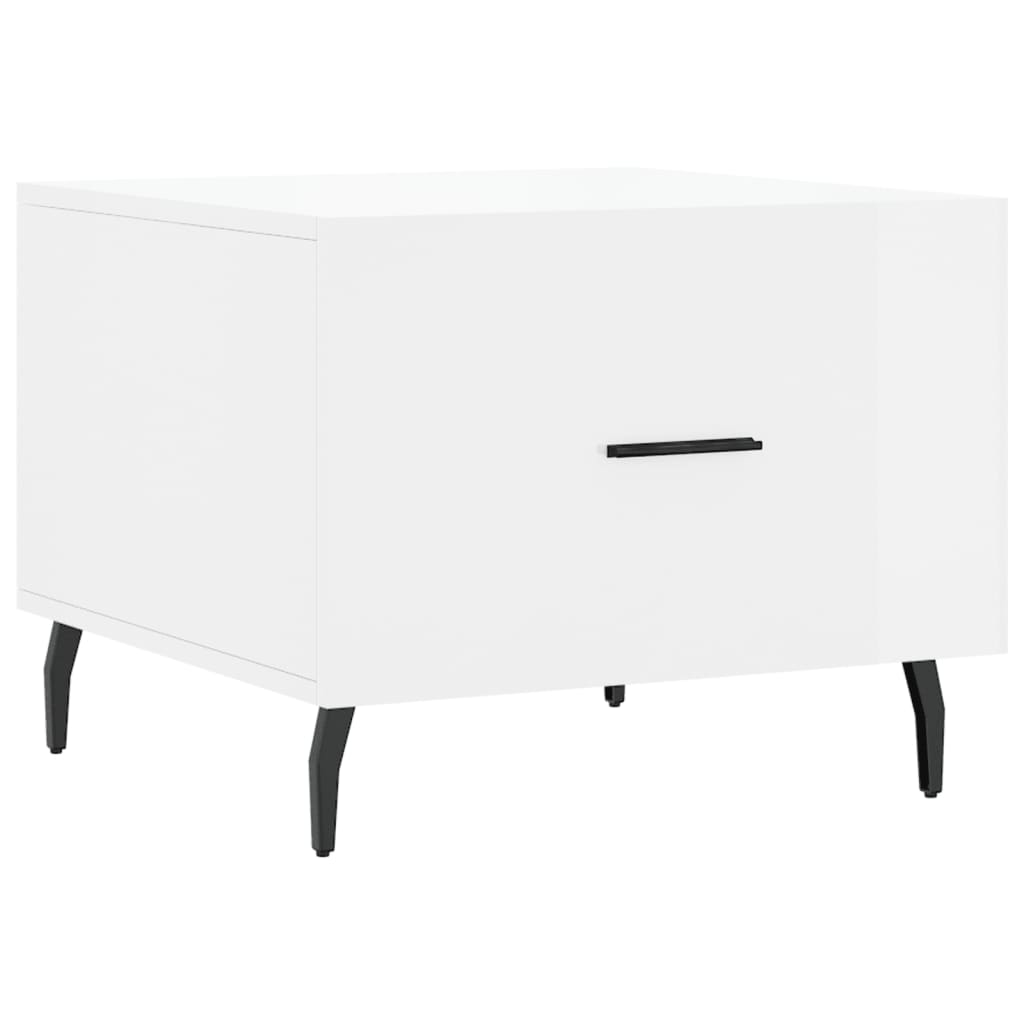 Table basse blanc brillant 50x50x40 cm bois d'ingénierie Tables basses vidaXL