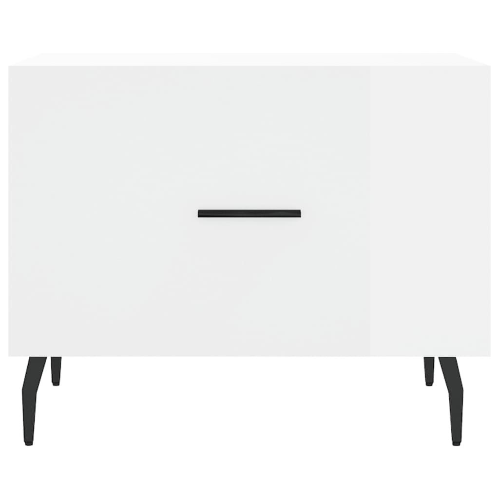 Table basse blanc brillant 50x50x40 cm bois d'ingénierie Tables basses vidaXL