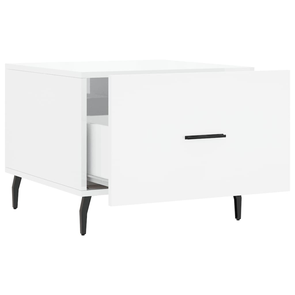 Table basse blanc brillant 50x50x40 cm bois d'ingénierie Tables basses vidaXL