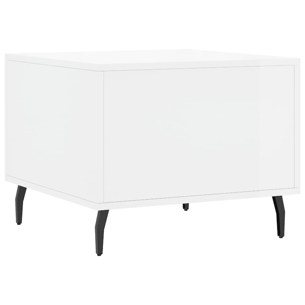 Table basse blanc brillant 50x50x40 cm bois d'ingénierie Tables basses vidaXL