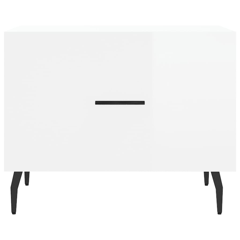 Tables basses 2 pcs blanc brillant 50x50x40cm bois d'ingénierie - XIOS